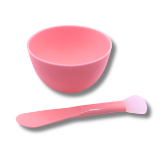 Silicone Mixing Bowl & Spatula Set - Pink