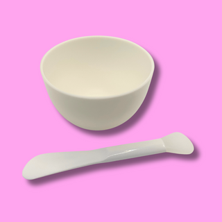 Silicone Mixing Bowl & Spatula Set - White
