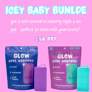 Icey Baby Bundle – Raspberry Ripple & Ice Pop Cool Contours | 2-in-1 Ice Facial & Gua Sha Tools