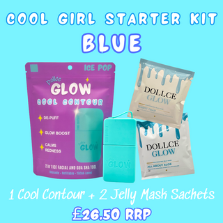 Cool Girl Starter Kit – Blue | Ice Pop Cool Contour + 2 Jelly Mask Sachets